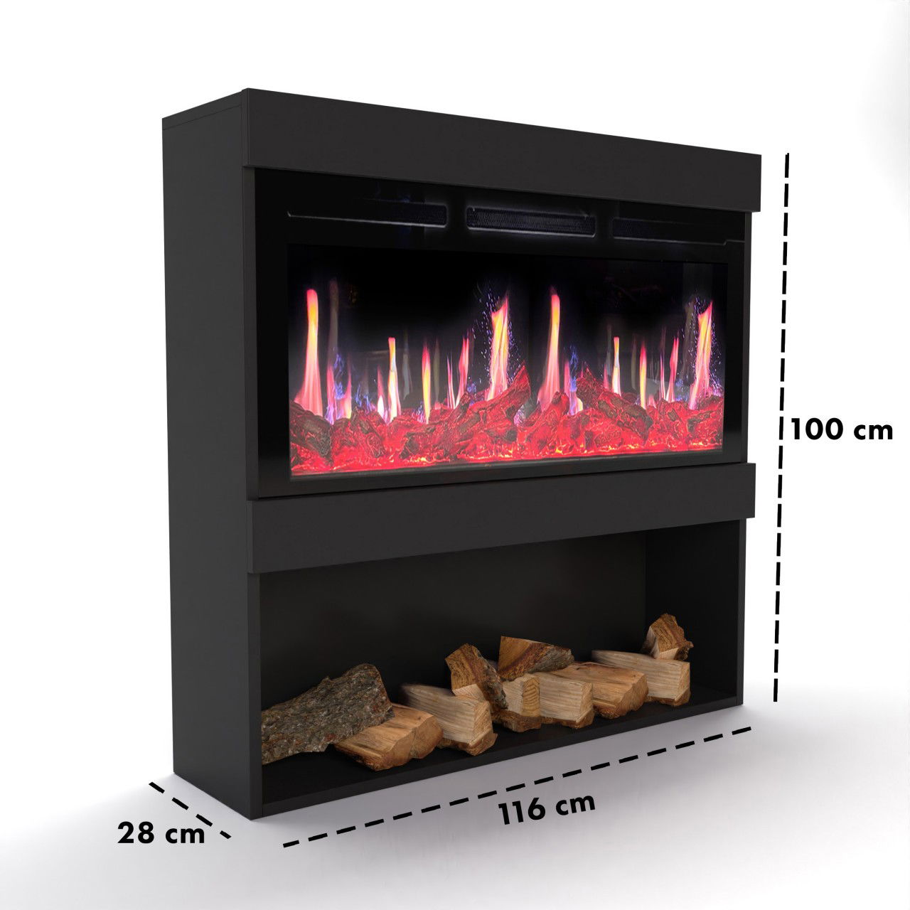 Glow Fire SCM-2 Schwarz Elektrokamin 