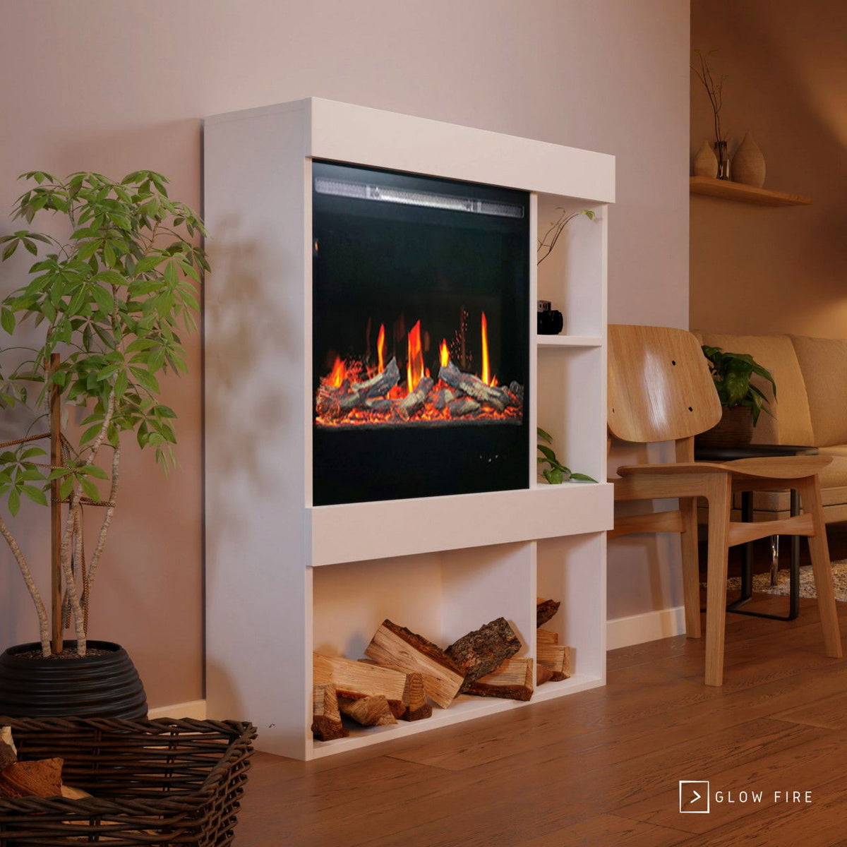 Glow Fire SCM-3 Elektrokamin Weiß