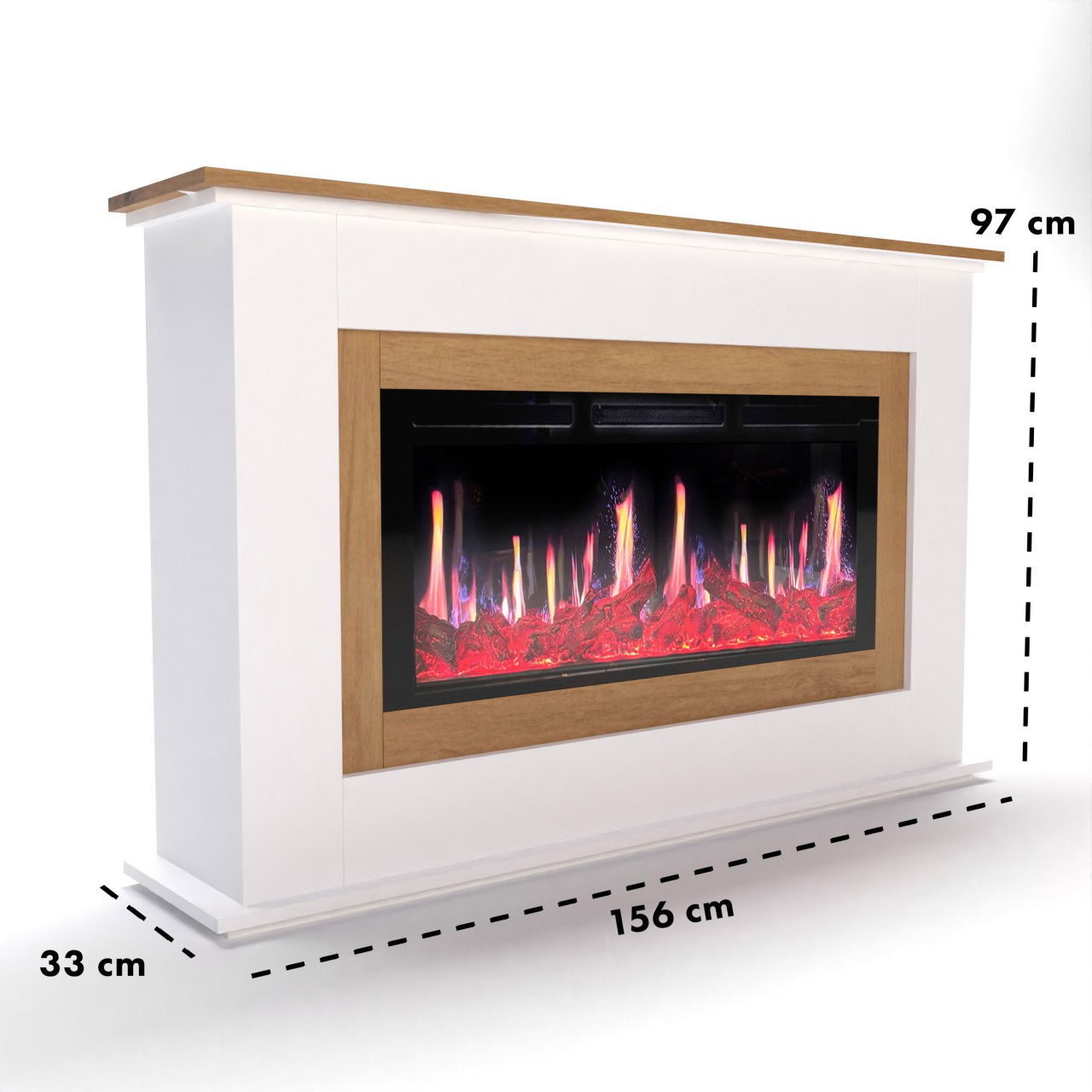 Glow Fire SCM-4 Elektrokamin Weiß