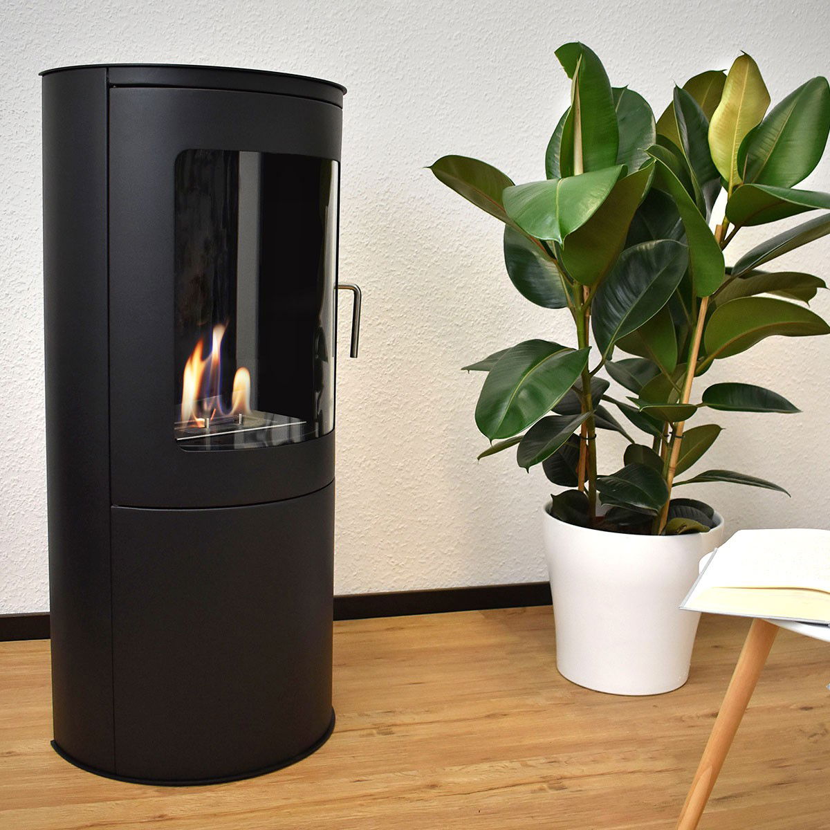 Glow Fire Stavanger Ethanol Kamin Schwarz - Standkamin