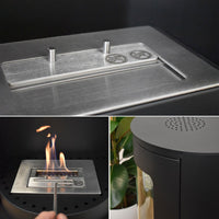 Glow Fire Stavanger Ethanol Kamin Schwarz - Standkamin